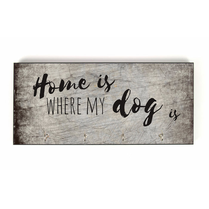 Design Schlüsselbrett: Home is where my dog is