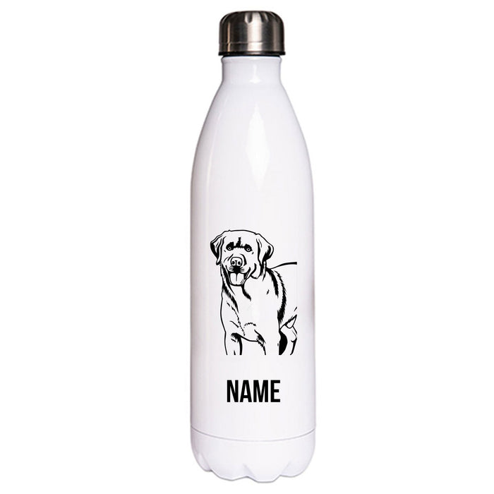 Labrador Retriever - Edelstahl Thermosflasche 750 ml mit Namen-Tierisch-tolle Geschenke-Tierisch-tolle-Geschenke