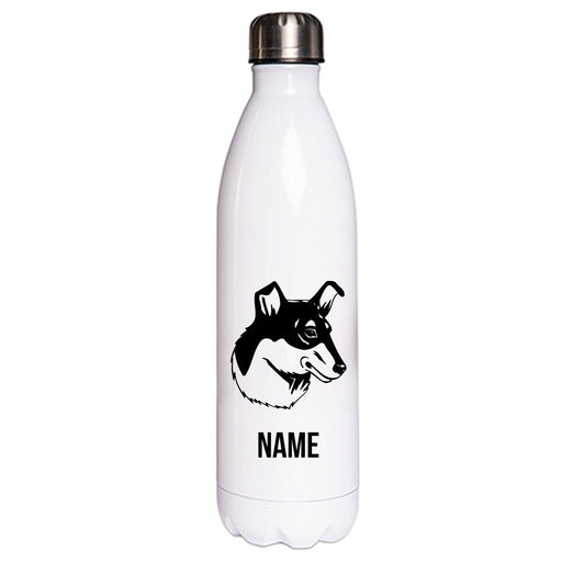 Collie Kurzhaar - Edelstahl Thermosflasche 750 ml mit Namen-Tierisch-tolle Geschenke-Tierisch-tolle-Geschenke