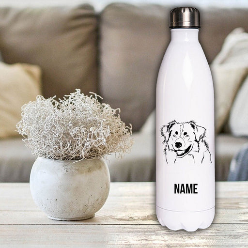 Border Terrier - Edelstahl Thermosflasche 750 ml mit Namen-Tierisch-tolle Geschenke-Tierisch-tolle-Geschenke