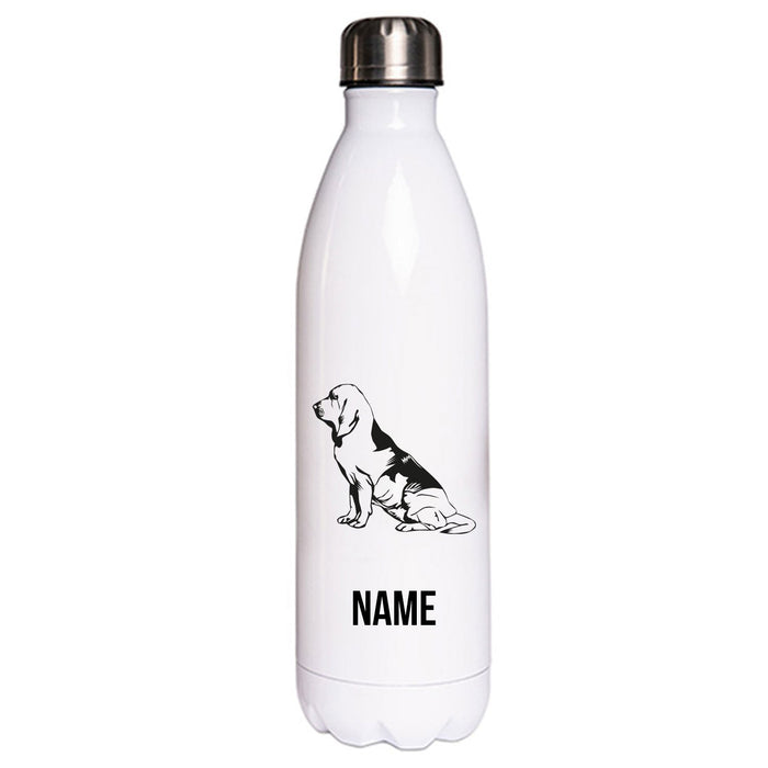 Bloodhound 3 - Edelstahl Thermosflasche 750 ml mit Namen-Tierisch-tolle Geschenke-Tierisch-tolle-Geschenke