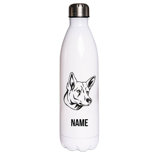 Berger Suisse Blanc Weißer Schäferhund - Edelstahl Thermosflasche 750 ml mit Namen-Tierisch-tolle Geschenke-Tierisch-tolle-Geschenke