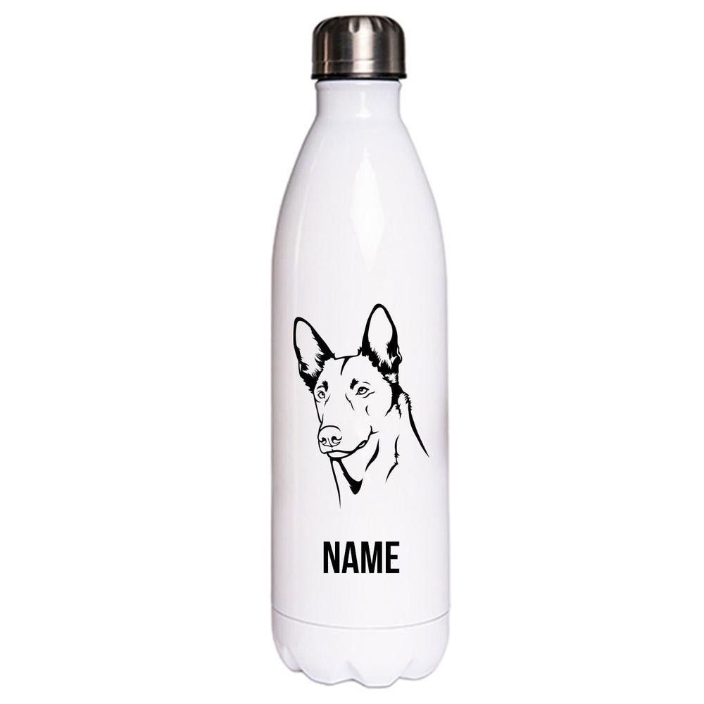 Belgischer Schäferhund Malinois - Edelstahl Thermosflasche 750 ml mit Namen-Tierisch-tolle Geschenke-Tierisch-tolle-Geschenke