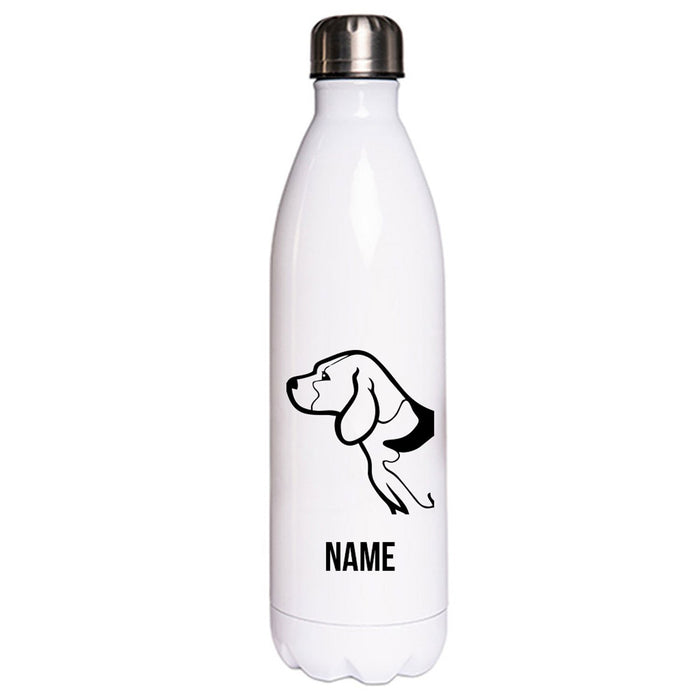 Beagle 2 - Edelstahl Thermosflasche 750 ml mit Namen-Tierisch-tolle Geschenke-Tierisch-tolle-Geschenke