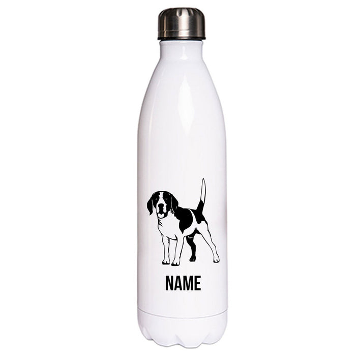 Beagle 1 - Edelstahl Thermosflasche 750 ml mit Namen-Tierisch-tolle Geschenke-Tierisch-tolle-Geschenke