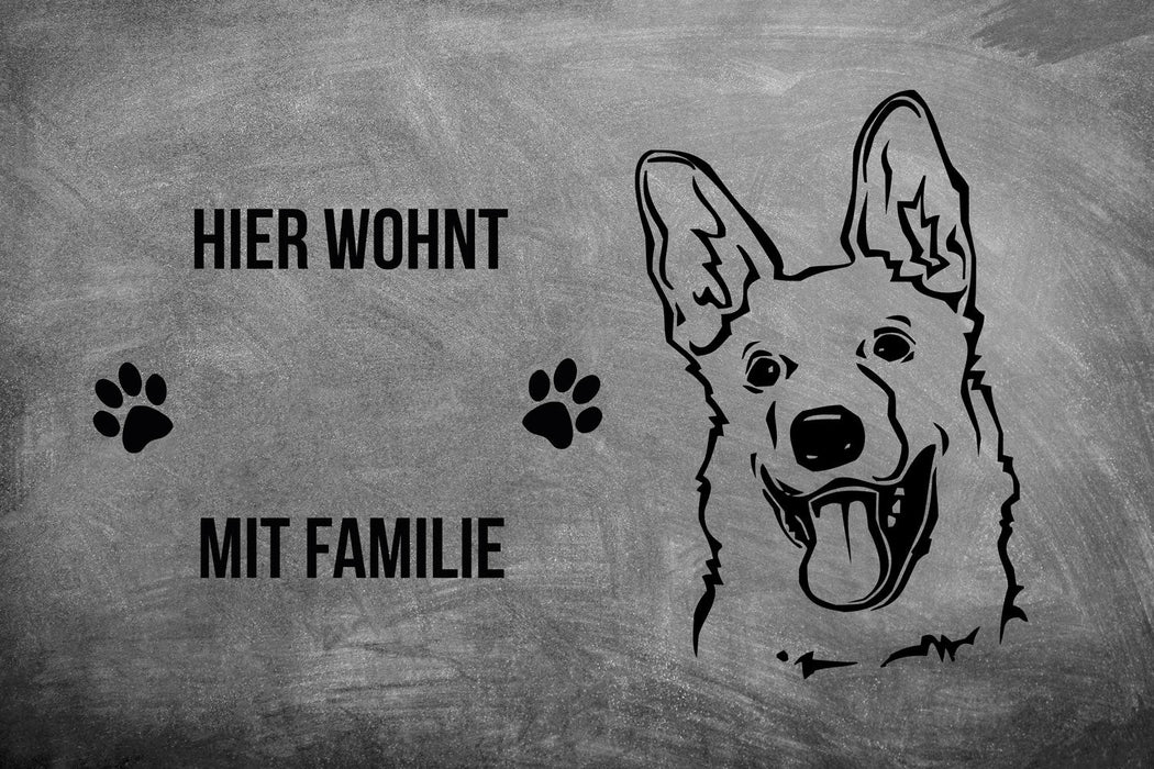Deutscher Schäferhund 1 - Fußmatte - Schmutzfangmatte - 40 x 60 cm-Tierisch-tolle Geschenke-Tierisch-tolle-Geschenke