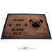 Mops - Fußmatte - Schmutzfangmatte - 40 x 60 cm-Tierisch-tolle Geschenke-Tierisch-tolle-Geschenke