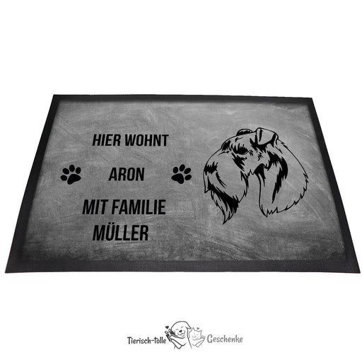 Kerry Blue Terrier - Fußmatte - Schmutzfangmatte - 40 x 60 cm-Tierisch-tolle Geschenke-Tierisch-tolle-Geschenke