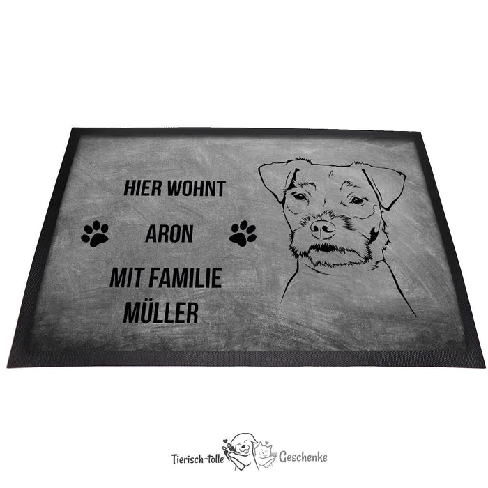 Jack Russel Terrier 2 - Fußmatte - Schmutzfangmatte - 40 x 60 cm-Tierisch-tolle Geschenke-Tierisch-tolle-Geschenke