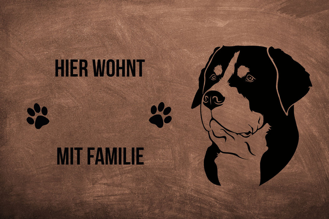 Großer Schweizer Sennenhund 2 - Fußmatte - Schmutzfangmatte - 40 x 60 cm-Tierisch-tolle Geschenke-Tierisch-tolle-Geschenke