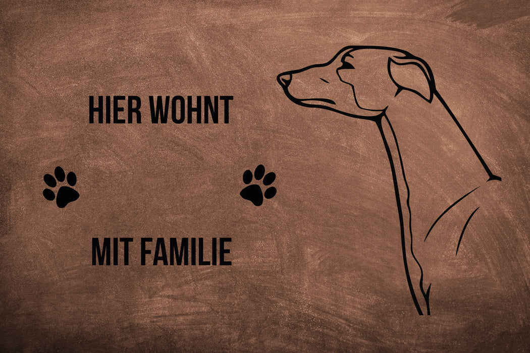 Greyhound - Fußmatte - Schmutzfangmatte - 40 x 60 cm-Tierisch-tolle Geschenke-Tierisch-tolle-Geschenke