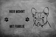 Französische Bulldogge 3 - Fußmatte - Schmutzfangmatte - 40 x 60 cm-Tierisch-tolle Geschenke-Tierisch-tolle-Geschenke