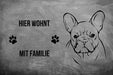 Französische Bulldogge - Fußmatte - Schmutzfangmatte - 40 x 60 cm-Tierisch-tolle Geschenke-Tierisch-tolle-Geschenke