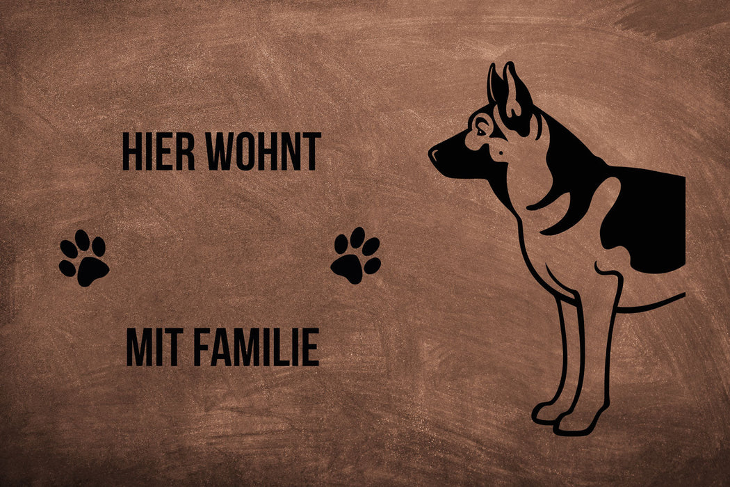Deutscher Schäferhund 3 - Fußmatte - Schmutzfangmatte - 40 x 60 cm-Tierisch-tolle Geschenke-Tierisch-tolle-Geschenke