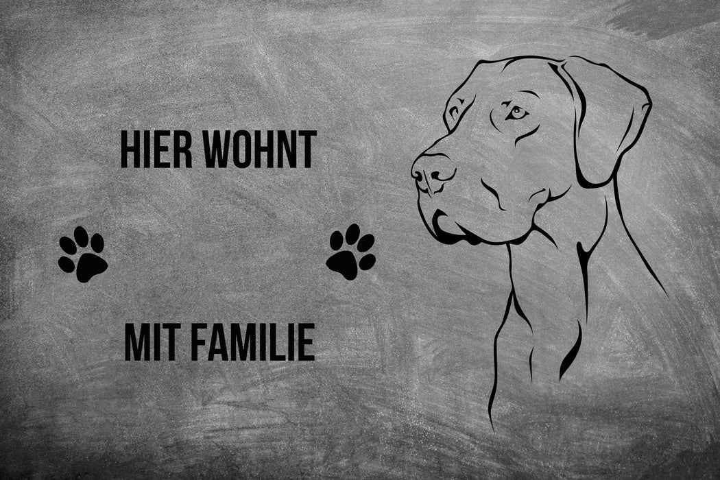 Deutsche Dogge - Fußmatte - Schmutzfangmatte - 40 x 60 cm-Tierisch-tolle Geschenke-Tierisch-tolle-Geschenke