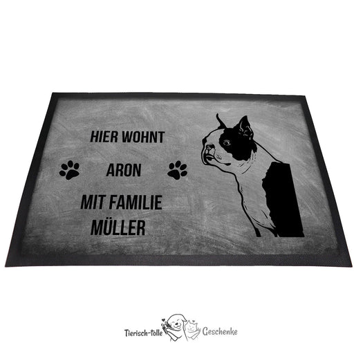 Boston Terrier - Fußmatte - Schmutzfangmatte - 40 x 60 cm-Tierisch-tolle Geschenke-Tierisch-tolle-Geschenke