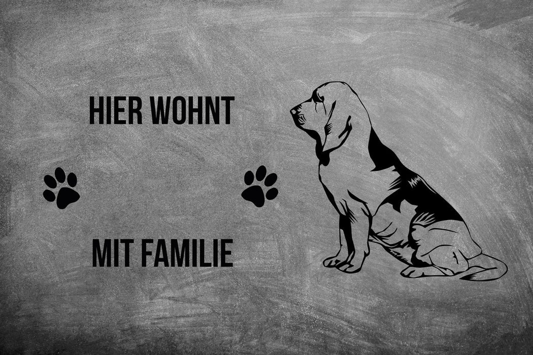 Bloodhound 3 - Fußmatte - Schmutzfangmatte - 40 x 60 cm-Tierisch-tolle Geschenke-Tierisch-tolle-Geschenke
