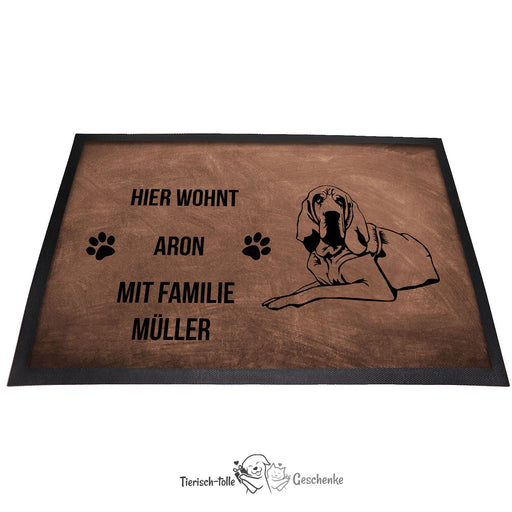 Bloodhound 2 - Fußmatte - Schmutzfangmatte - 40 x 60 cm-Tierisch-tolle Geschenke-Tierisch-tolle-Geschenke