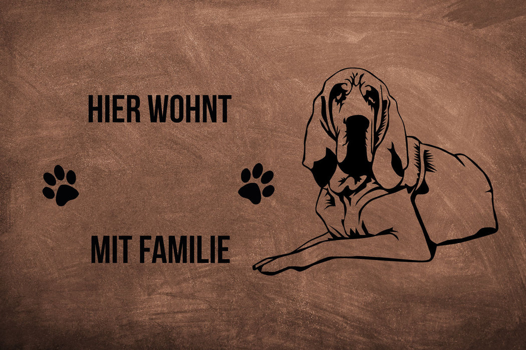 Bloodhound 2 - Fußmatte - Schmutzfangmatte - 40 x 60 cm-Tierisch-tolle Geschenke-Tierisch-tolle-Geschenke