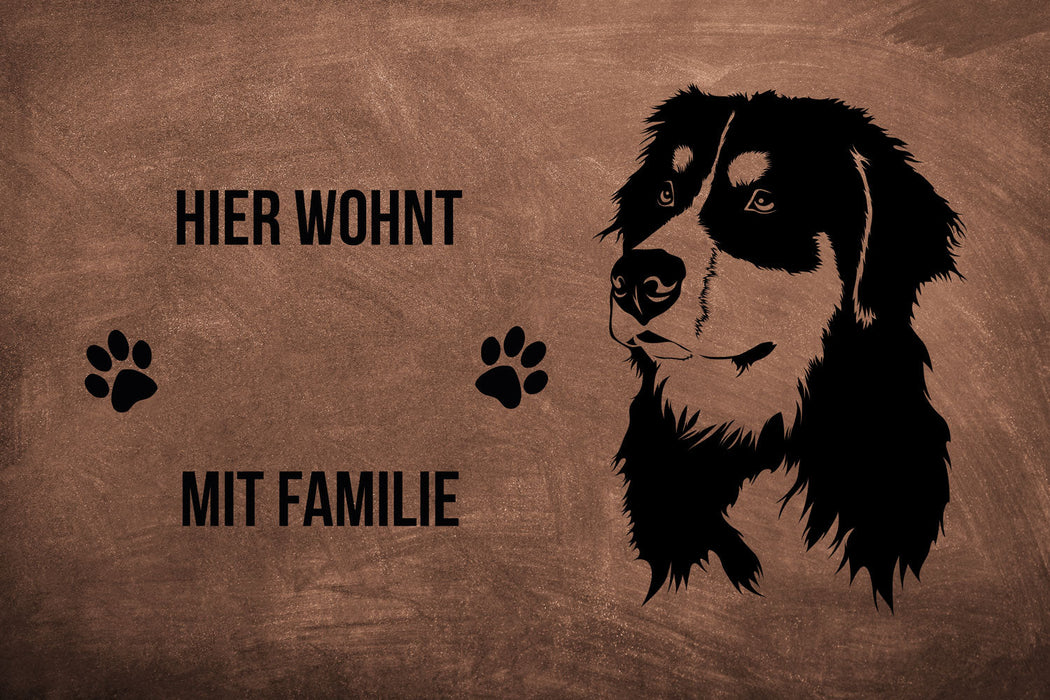 Berner Sennenhund 1 - Fußmatte - Schmutzfangmatte - 40 x 60 cm-Tierisch-tolle Geschenke-Tierisch-tolle-Geschenke