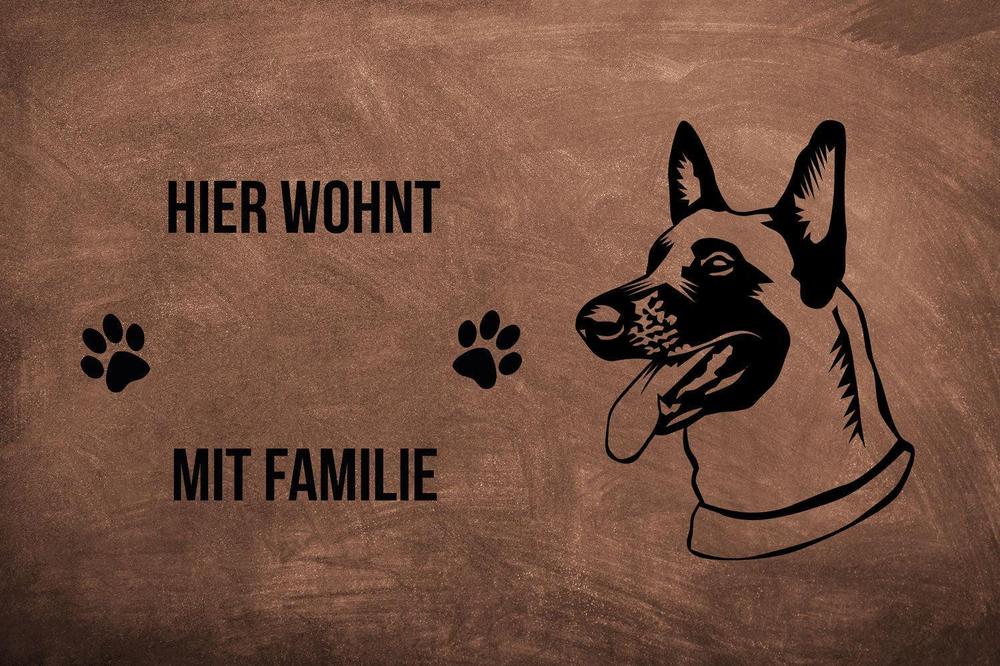 Belgischer Schäferhund 1 Malinois - Fußmatte - Schmutzfangmatte - 40 x 60 cm-Tierisch-tolle Geschenke-Tierisch-tolle-Geschenke