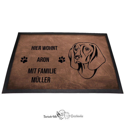 Bayerischer Gebirgsschweißhund 2 - Fußmatte - Schmutzfangmatte - 40 x 60 cm-Tierisch-tolle Geschenke-Tierisch-tolle-Geschenke