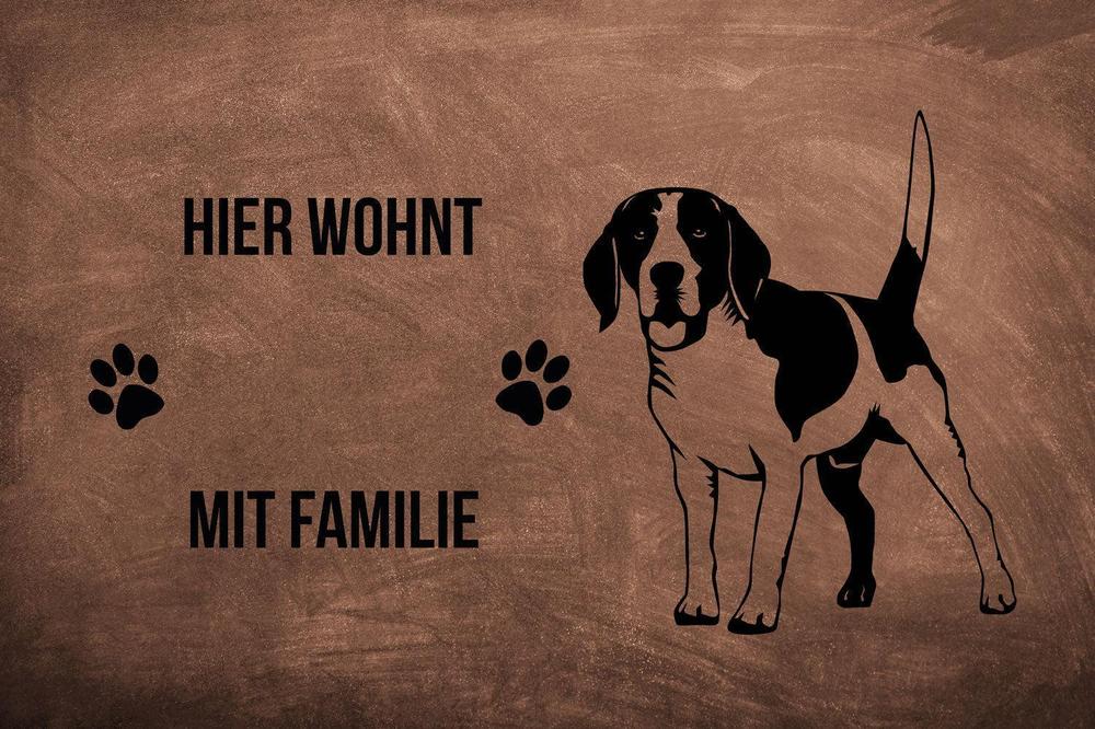 Beagle 1 - Fußmatte - Schmutzfangmatte - 40 x 60 cm-Tierisch-tolle Geschenke-Tierisch-tolle-Geschenke
