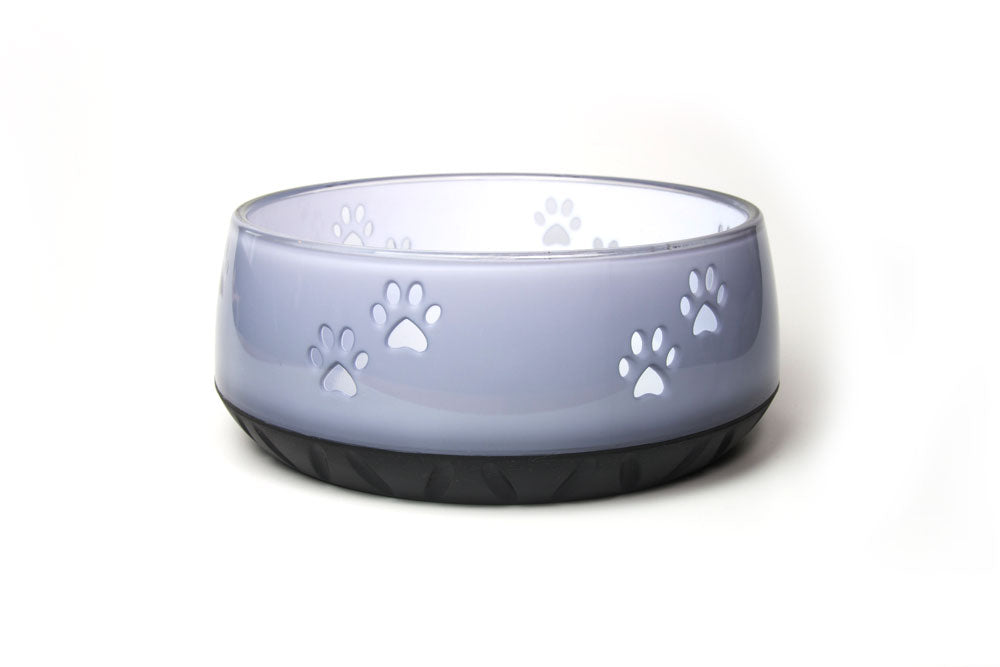 EHASO Hundenapf Grau mit Pfötchen-Ehaso-Tierisch-tolle-Geschenke