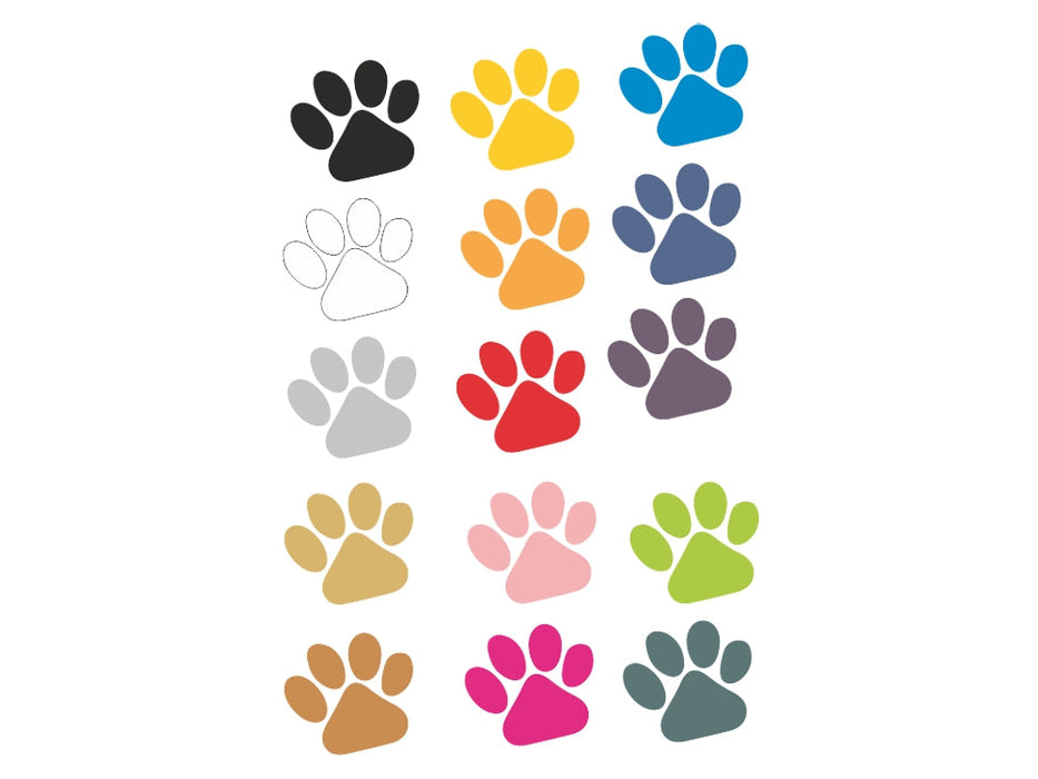 Hund Pfoten Dekoration Aufkleber für Kinder, 500 Stück 1,5 Zoll 6 Farben  Hund Fußabdruck Etiketten Selbstklebend Des