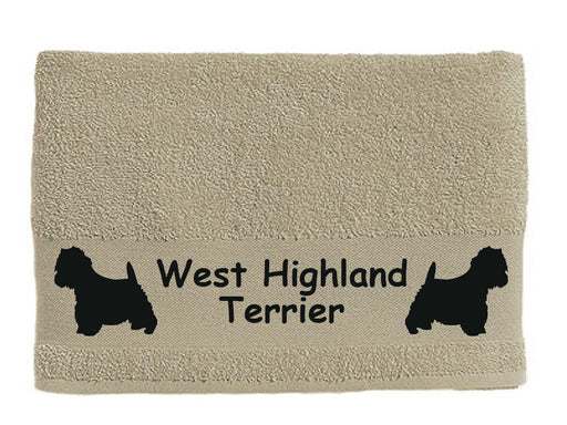 Handtuch: Westie - West Highland Terrier 2-Tierisch-tolle Geschenke-Tierisch-tolle-Geschenke
