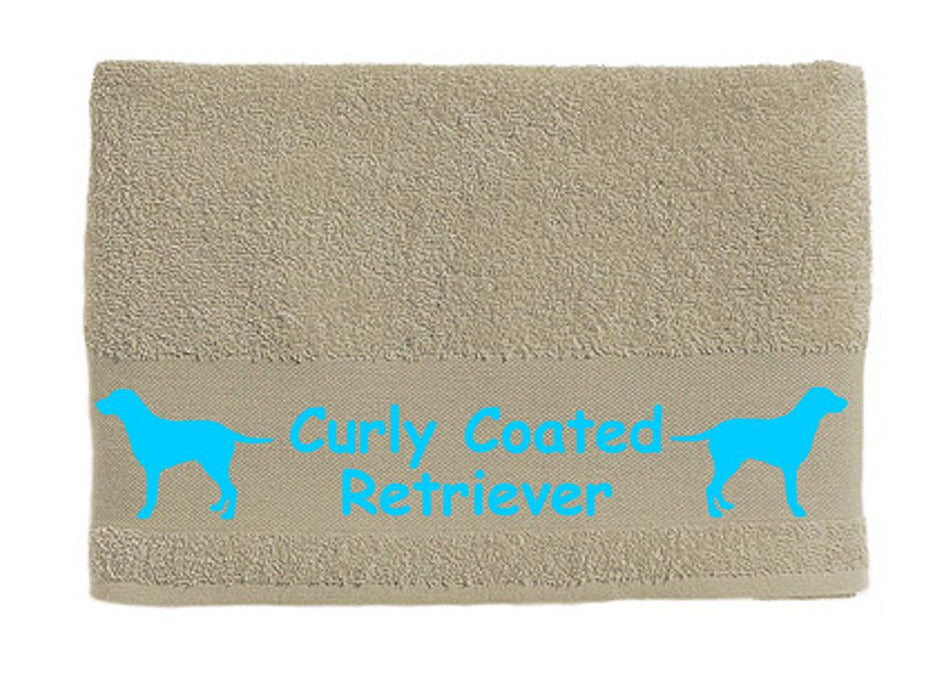 Handtuch: Curly Coated Retriever-Tierisch-tolle Geschenke-Tierisch-tolle-Geschenke