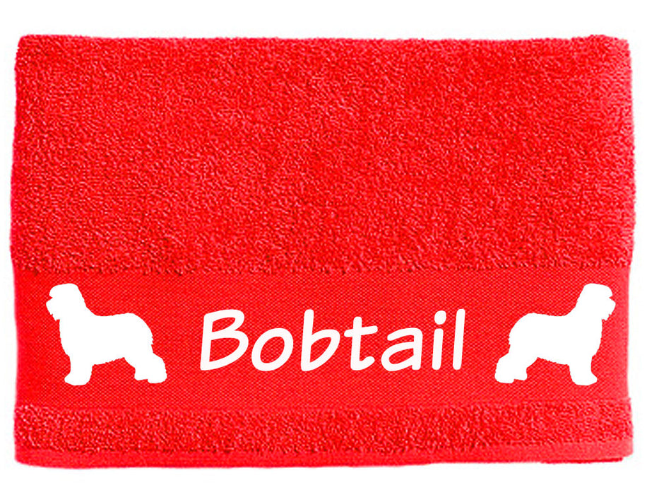Handtuch: Bobtail - Old English Sheepdog-Tierisch-tolle Geschenke-Tierisch-tolle-Geschenke