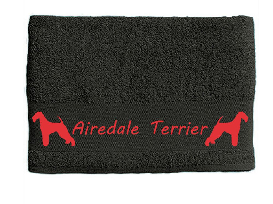 Handtuch: Airedale Terrier-Tierisch-tolle Geschenke-Tierisch-tolle-Geschenke