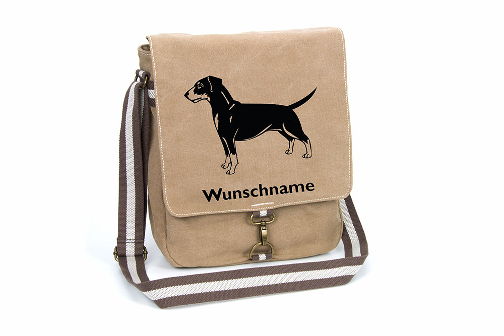 Deutscher Pinscher Canvas Schultertasche Tasche mit Hundemotiv und Namen