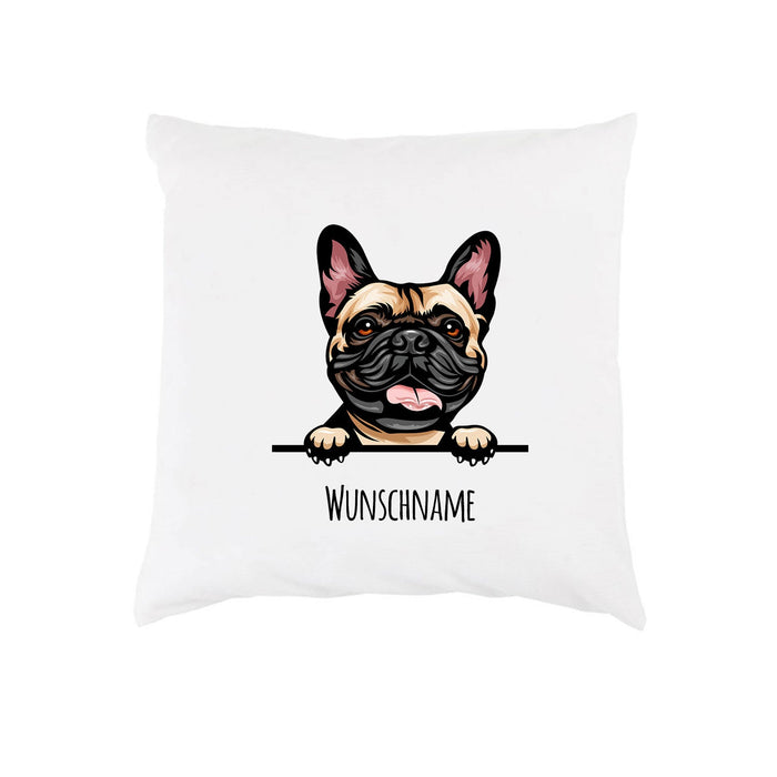 Französische Bulldogge - farbiger Hunderasse Kissenbezug-Tierisch-tolle Geschenke-Tierisch-tolle-Geschenke