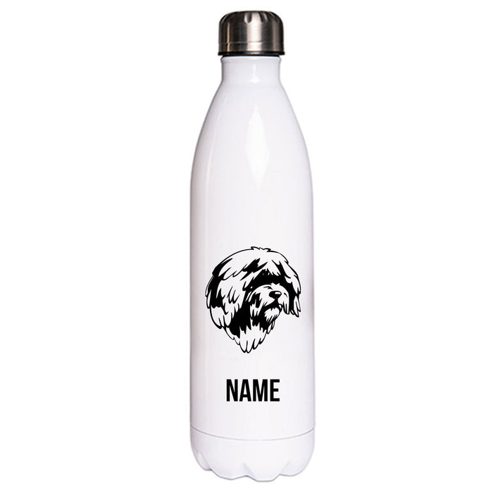 Spanischer Wasserhund Perro de Agua Español - Edelstahl Thermosflasche 750 ml mit Namen-Tierisch-tolle Geschenke-Tierisch-tolle-Geschenke