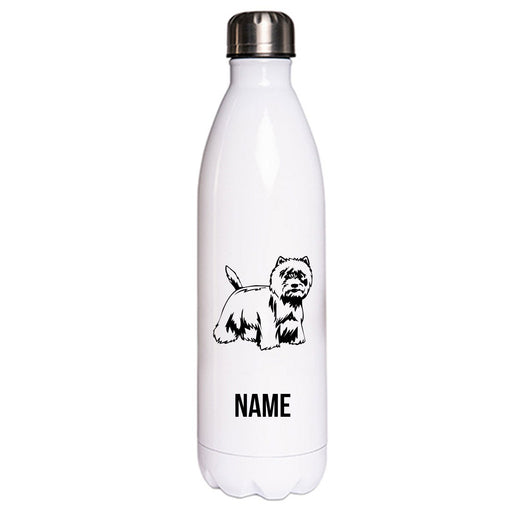 West Highland White Terrier 3 - Edelstahl Thermosflasche 750 ml mit Namen-Tierisch-tolle Geschenke-Tierisch-tolle-Geschenke