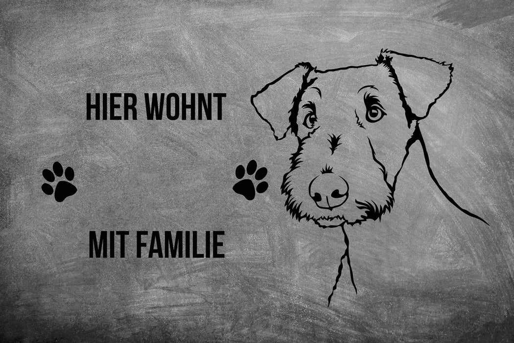 Airedaile Terrier 3 - Fußmatte - Schmutzfangmatte - 40 x 60 cm-Tierisch-tolle Geschenke-Tierisch-tolle-Geschenke
