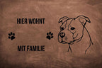 American Stafforshire Terrier -unkupiert- Fußmatte - Schmutzfangmatte - 40 x 60 cm-Tierisch-tolle Geschenke-Tierisch-tolle-Geschenke