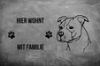 American Stafforshire Terrier -unkupiert- Fußmatte - Schmutzfangmatte - 40 x 60 cm-Tierisch-tolle Geschenke-Tierisch-tolle-Geschenke