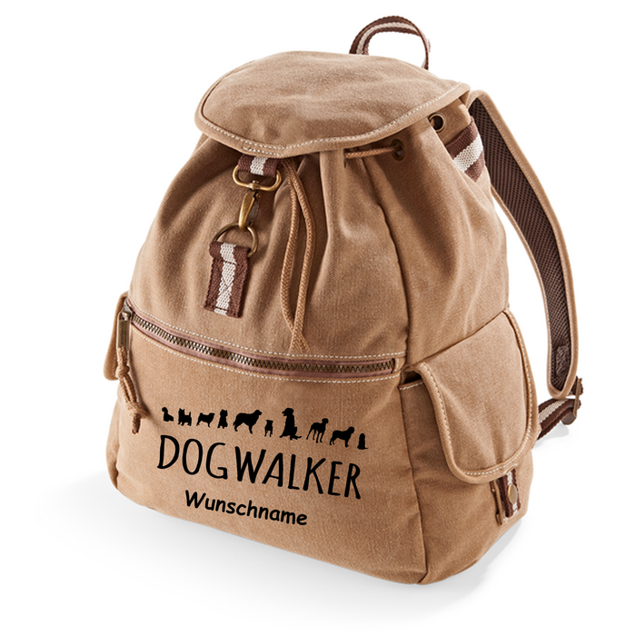 Canvas Rucksack: Dogwalker