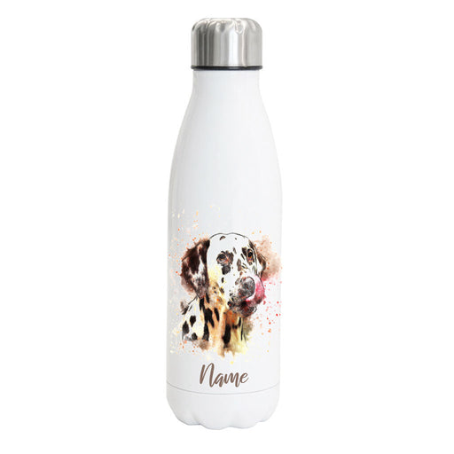 Dalmatiner - Edelstahl Thermosflasche 750 ml mit Namen -watercolour-Tierisch-tolle Geschenke-Tierisch-tolle-Geschenke