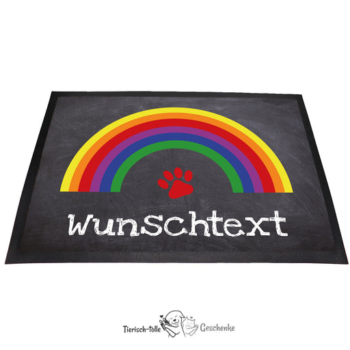Fußmatte - Schmutzfangmatte - Regenbogen Pfote - 40 x 60 cm-Tierisch-tolle Geschenke-Tierisch-tolle-Geschenke