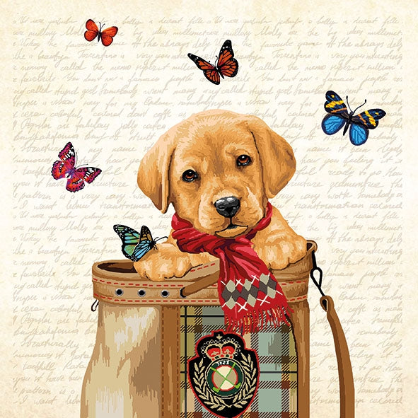 Servietten, Hund, Papier,Tischdeko,Buddy, Labrador —  Tierisch-tolle-Geschenke
