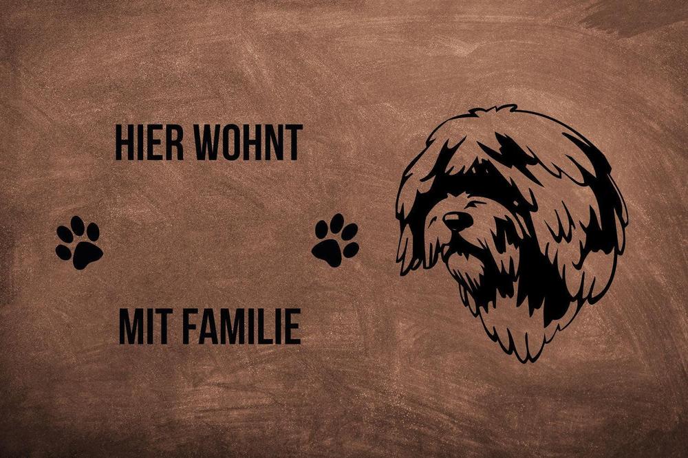 Spanischer Wasserhund Perro de Agua Español - Fußmatte - Schmutzfangmatte - 40 x 60 cm-Tierisch-tolle Geschenke-Tierisch-tolle-Geschenke