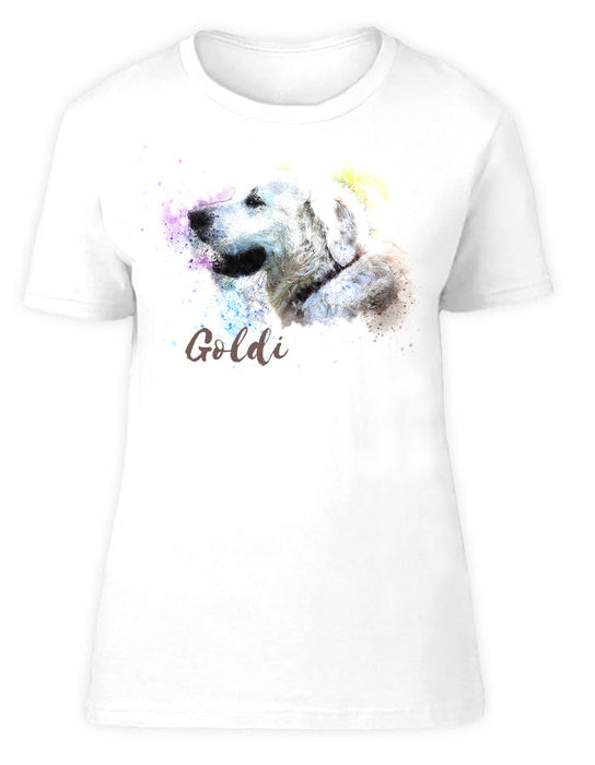 Hunderasse T-Shirt watercolour: Golden Retriever mit Wunschname-Tierisch tolle Geschenke-Tierisch-tolle-Geschenke