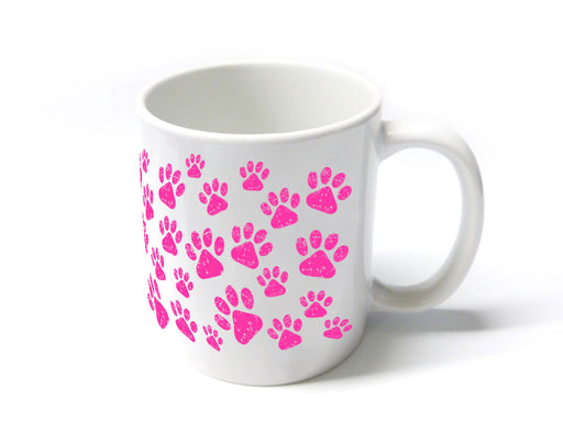Design Tasse: Pfötchen -pink-Tierisch tolle Geschenke-Tierisch-tolle-Geschenke