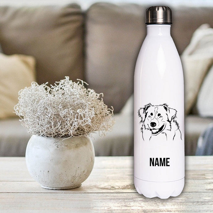Berner Sennenhund - Edelstahl Thermosflasche 750 ml mit Namen-Tierisch-tolle Geschenke-Tierisch-tolle-Geschenke